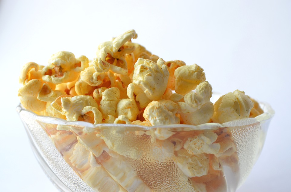 A bowl holding flavored popcorn