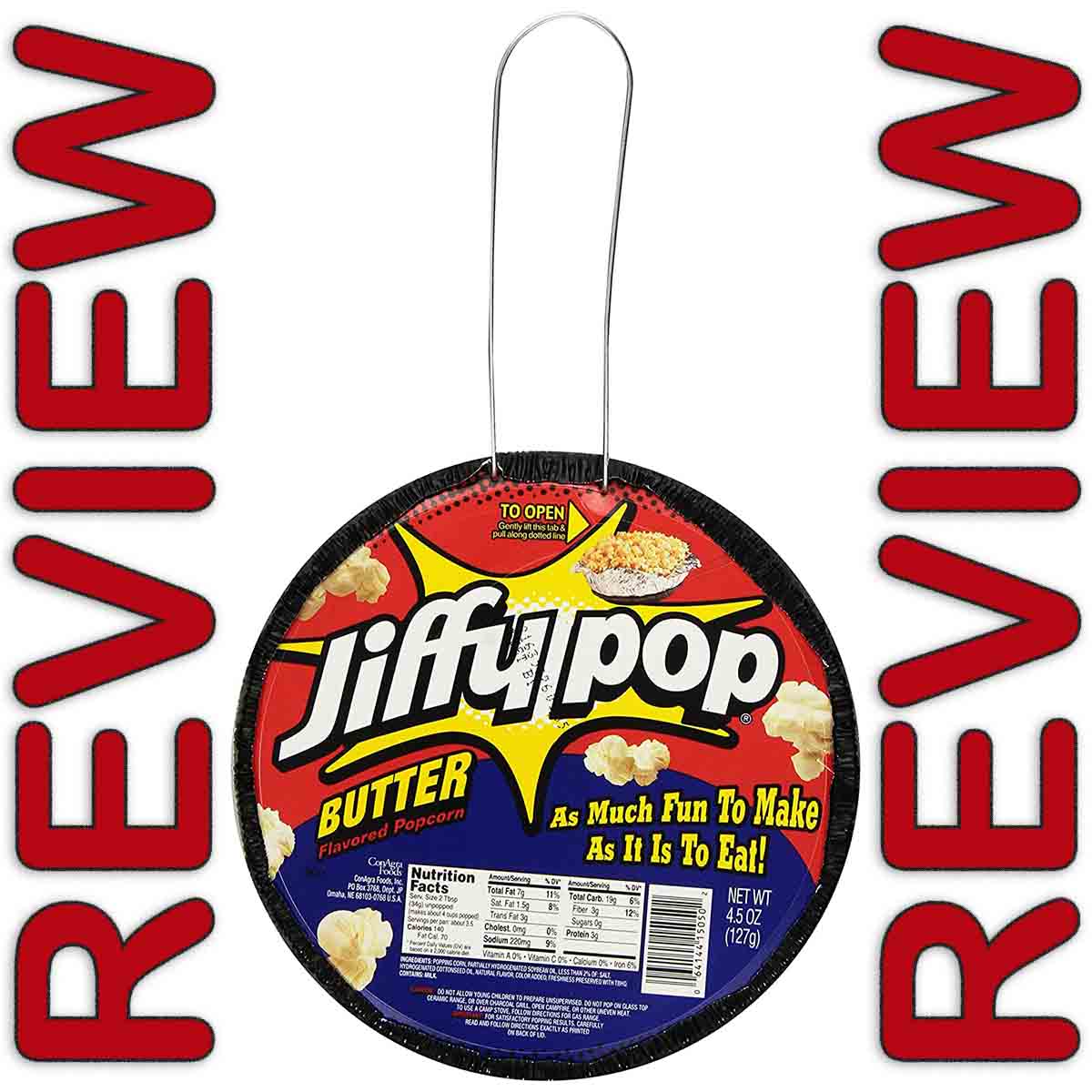 Jiffy Pop Conagra Foods Camp Fire Stove Top Butter Flavored Popcorn Review  